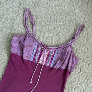 Free People Lavender Smocked Top